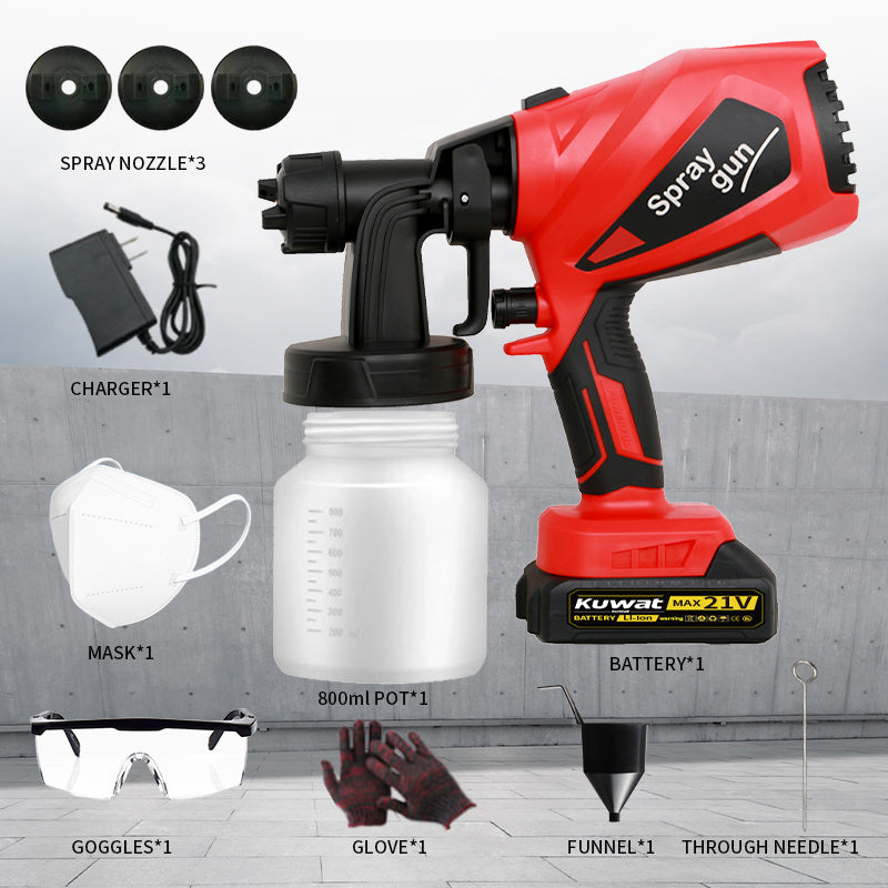 KUWAT 21V cordless HVLP paint sprayer for FirstT masking and paint prep guide
