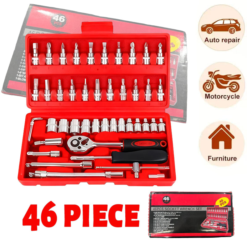 Loose Chair, Garage Shelf or Garden Handle? A 46-in-1 Socket Wrench Home Repair Checklist