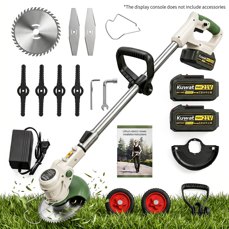 KUWAT cordless lawn mower for FirstT one test strip weekend cut guide
