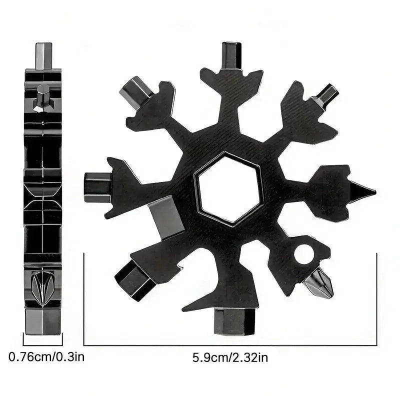 Viral 18-in-1 Snowflake Multi-tool Stainless Steel Portable Wrench | All-in-One…