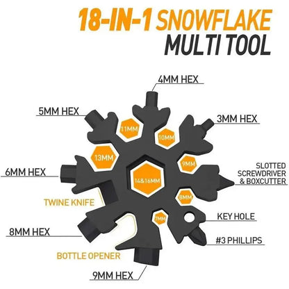 Viral 18-in-1 Snowflake Multi-tool Stainless Steel Portable Wrench | All-in-One…