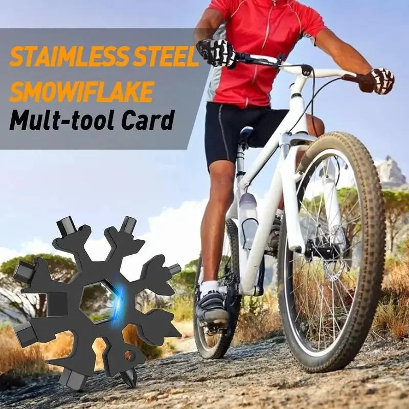 Viral 18-in-1 Snowflake Multi-tool Stainless Steel Portable Wrench | All-in-One…