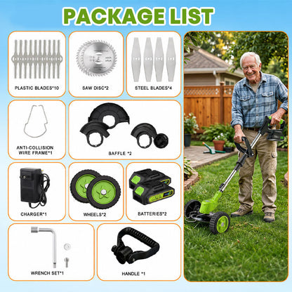 3 In 1 Cordless Grass Trimmer, Weed Eater and Edger