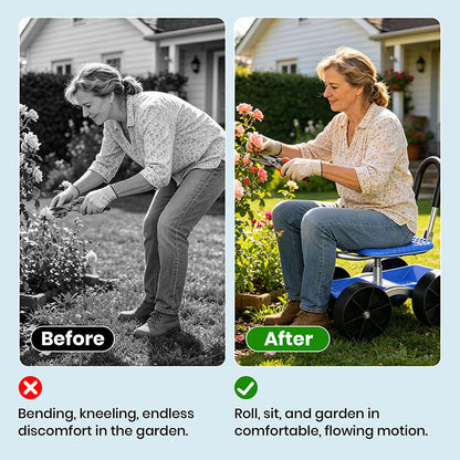 360 Degree Rotating Gardening Seat with Adjustable Height